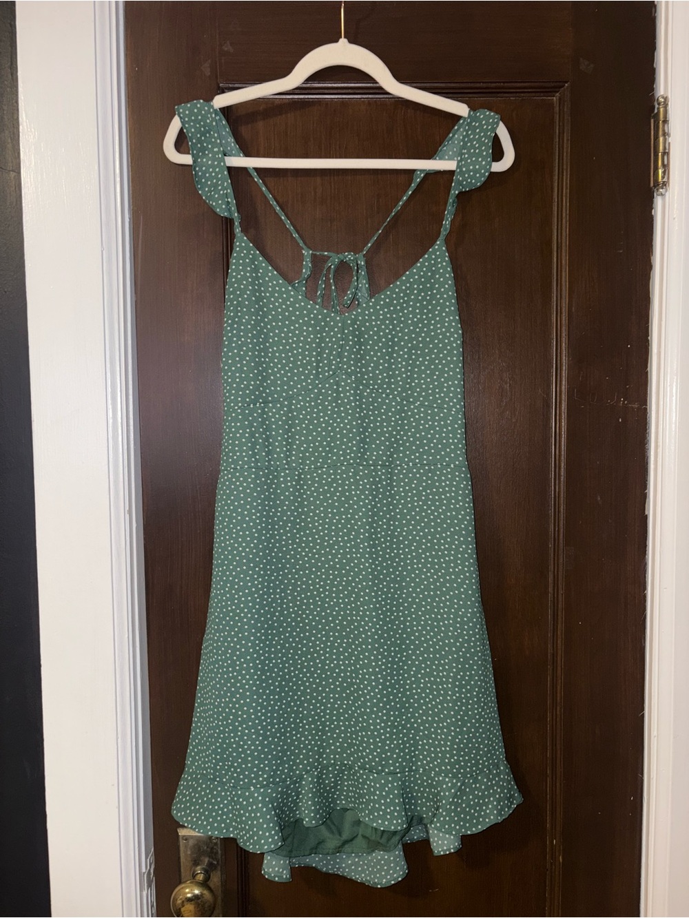 Abercrombie & Fitch Sage Green Polka Dot Sundress